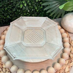Bryce Glass | Pleat and Panel | 7 in. Salad Plate | Pressed Glass | Antique